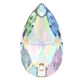 Varrható csepp alakú kő méret: 18x11mm - CRYSTAL AB (001 AB)